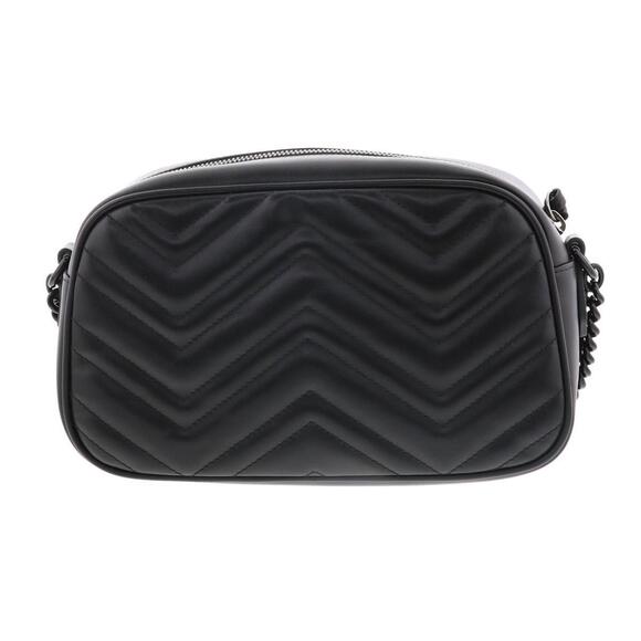 Gucci GG Marmont Quilted Chain Shoulder Bag Black Messenger - Picture 3 of 6